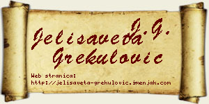 Jelisaveta Grekulović vizit kartica